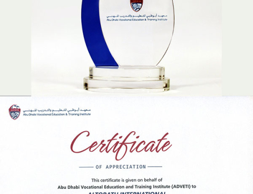 Appreciation from the Abu Dhabi Vocational Education and Training Institute